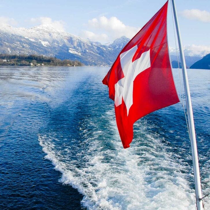 Lucerne seen on a cruise of Lake Lucerne Switzerland