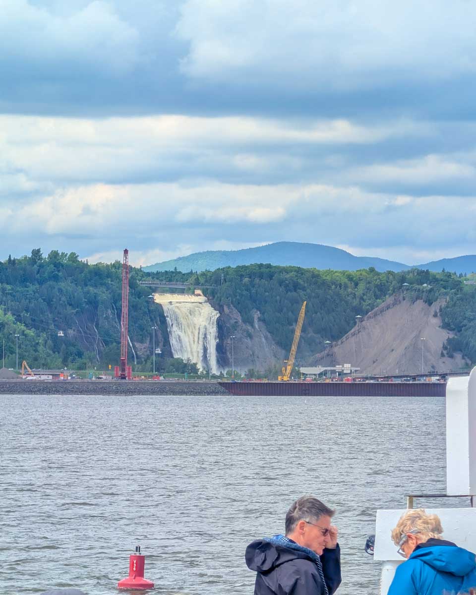 Montmorency Falls seen on a cruise from Quebec City, Canada