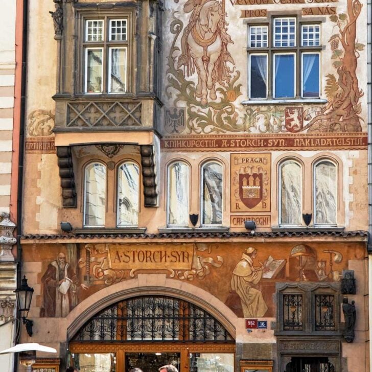 Old Town Square seen in Prague Czech Republic