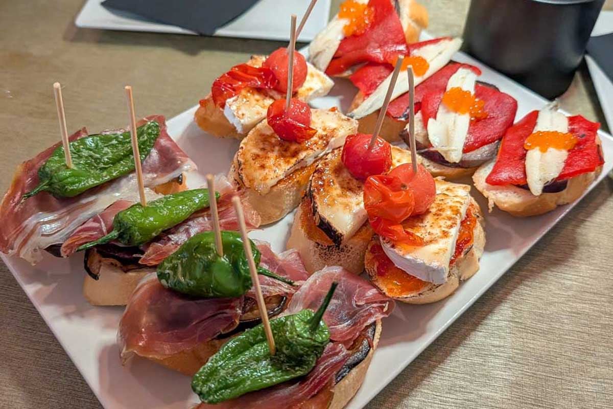 Pintxos-tapas-food-eaten-in-Barcelona-Spain at Vinitus