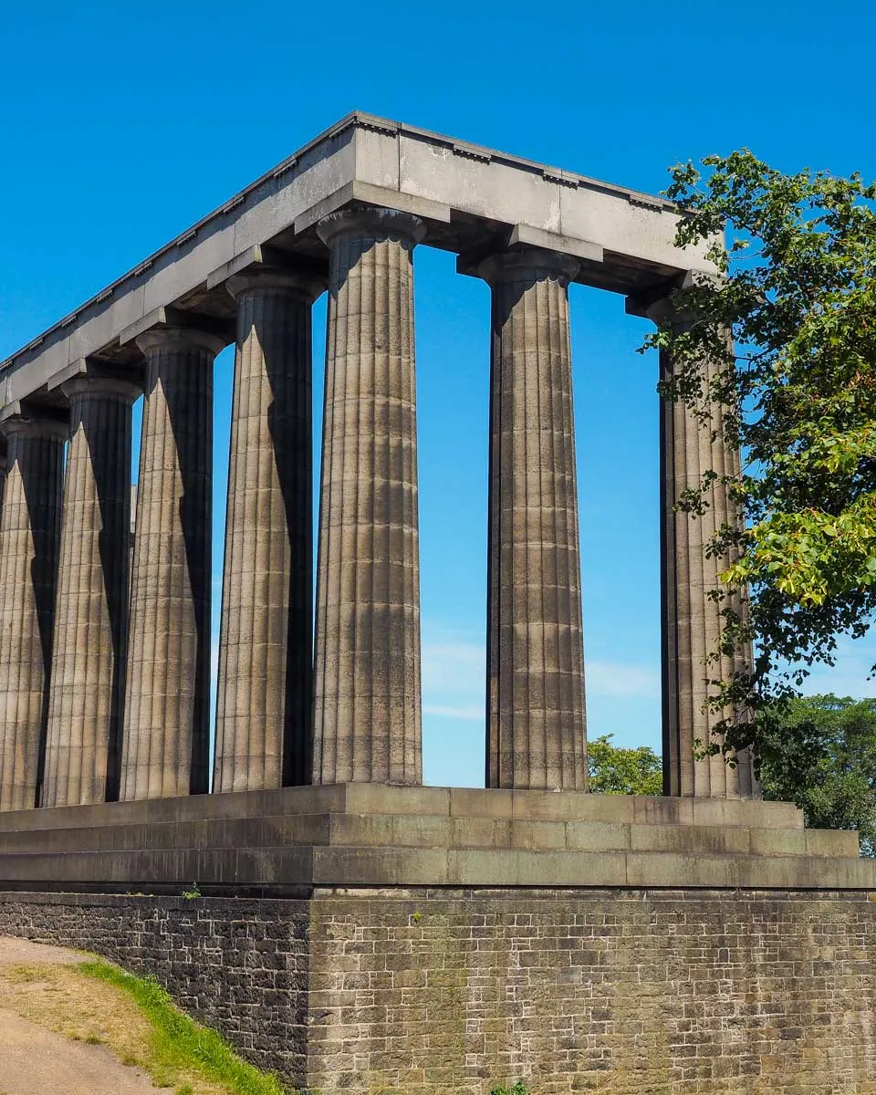 The National Monument on Calton Hill in Edinburgh Scotland