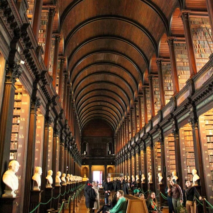 The Trinity College Library in Dublin Ireland