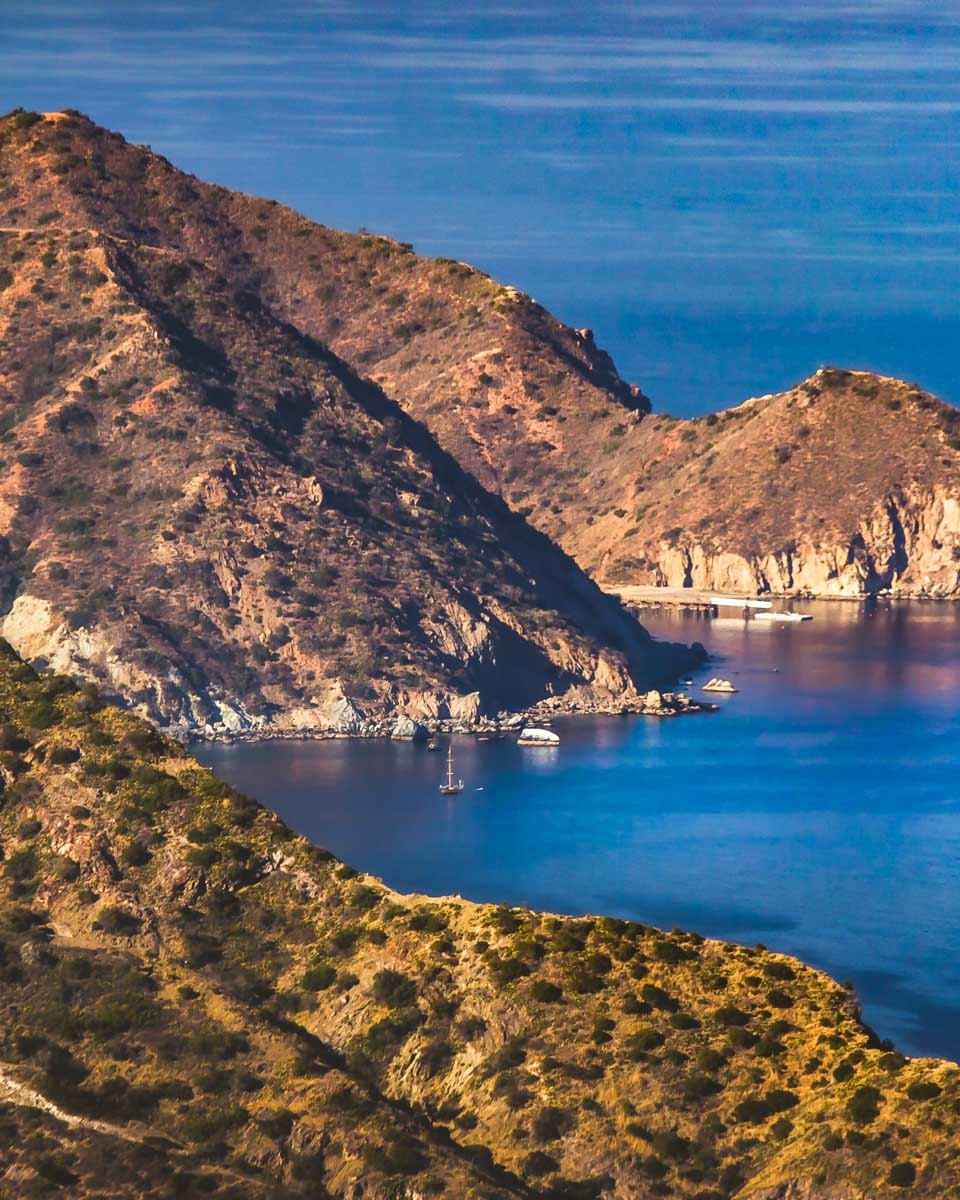 Views from a hike on Catalina Island California