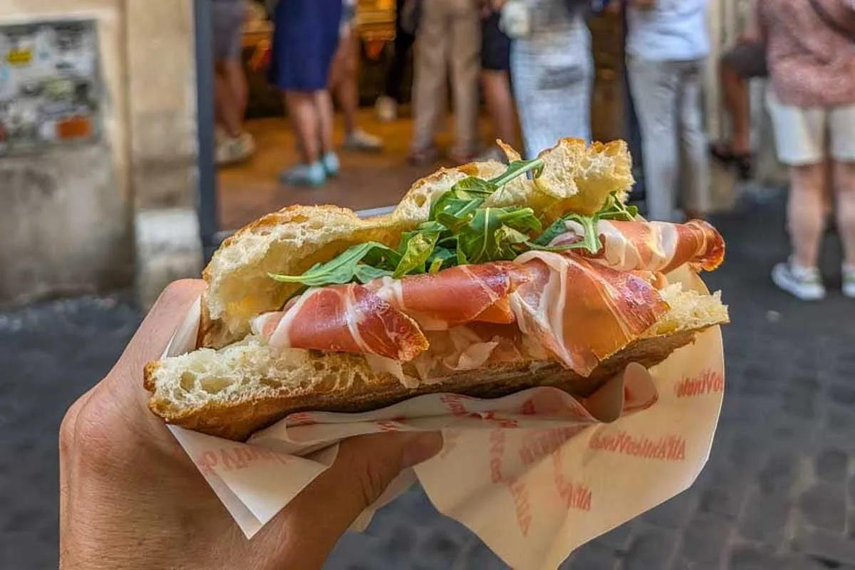 A-sandwich-eaten for lunch in Bari Italy