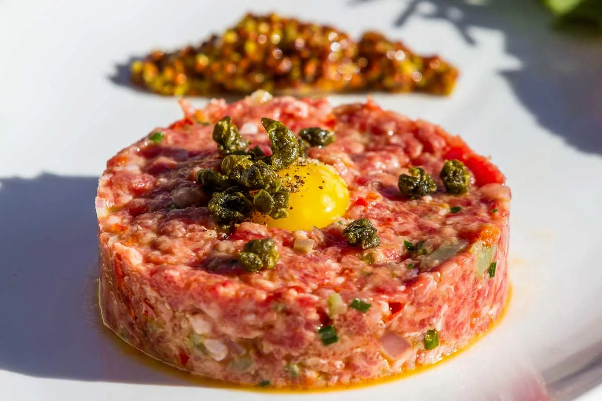 Beef tartare in Hvar Croatia