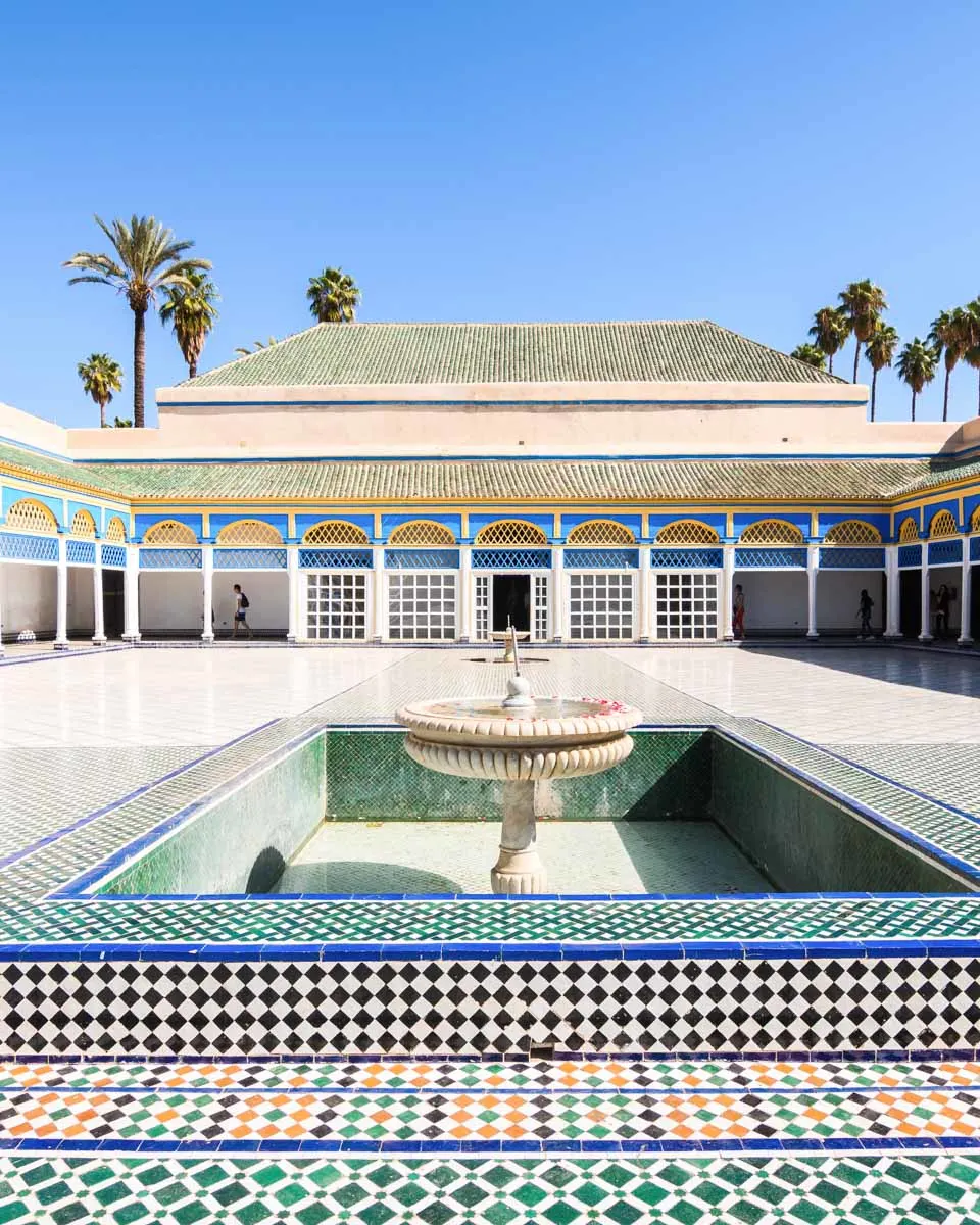 Courtyard-at-the-Bahia-Palace-in-Morocco on a tour of Marrakech