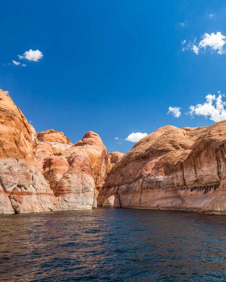 Glen Canyon seen on Lake Powell on a boat tour from Page Arizona