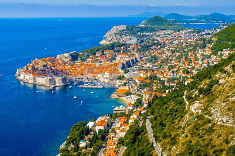 Looking over the city of Dubrovnik Croatia