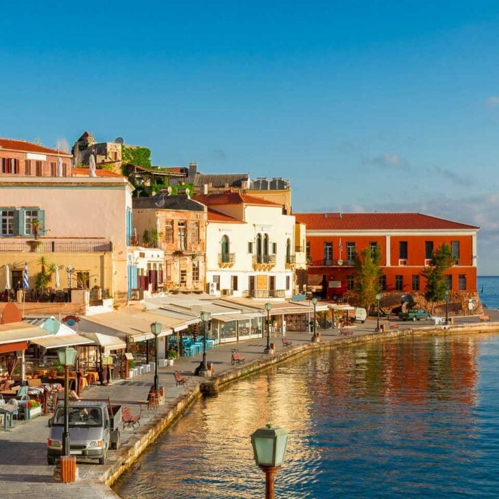 Old Venetian Port of Chania in Crete Greece