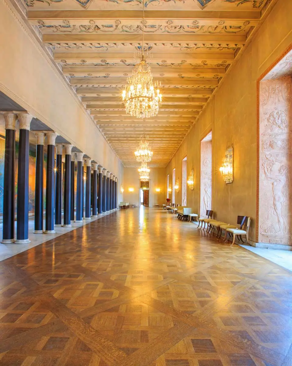 Prince's Gallery (Prinsens Galleri) inside the Stockholm City Hall, Stockholm, Sweden