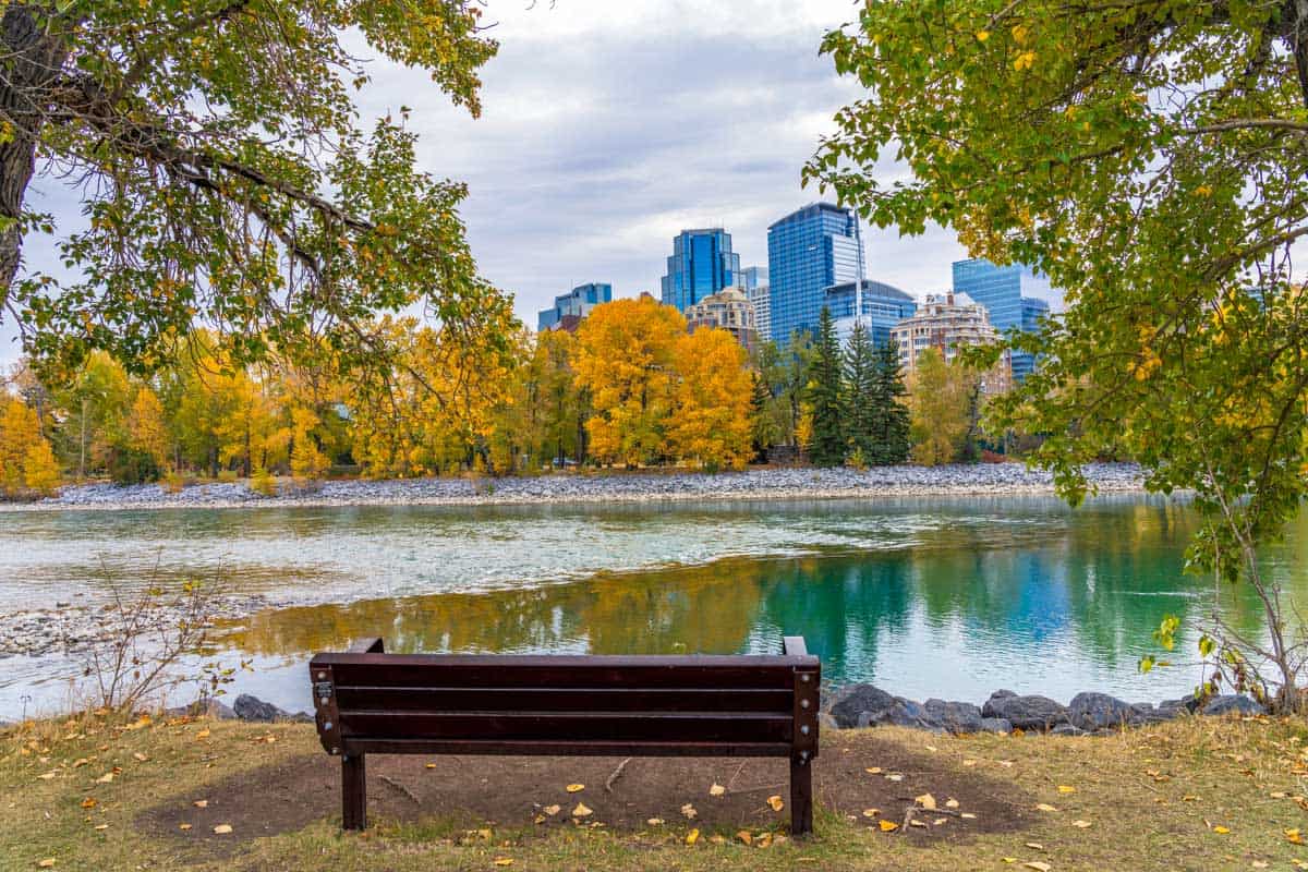 Prince's Island Park autumn in Calgary, Alberta, Canada