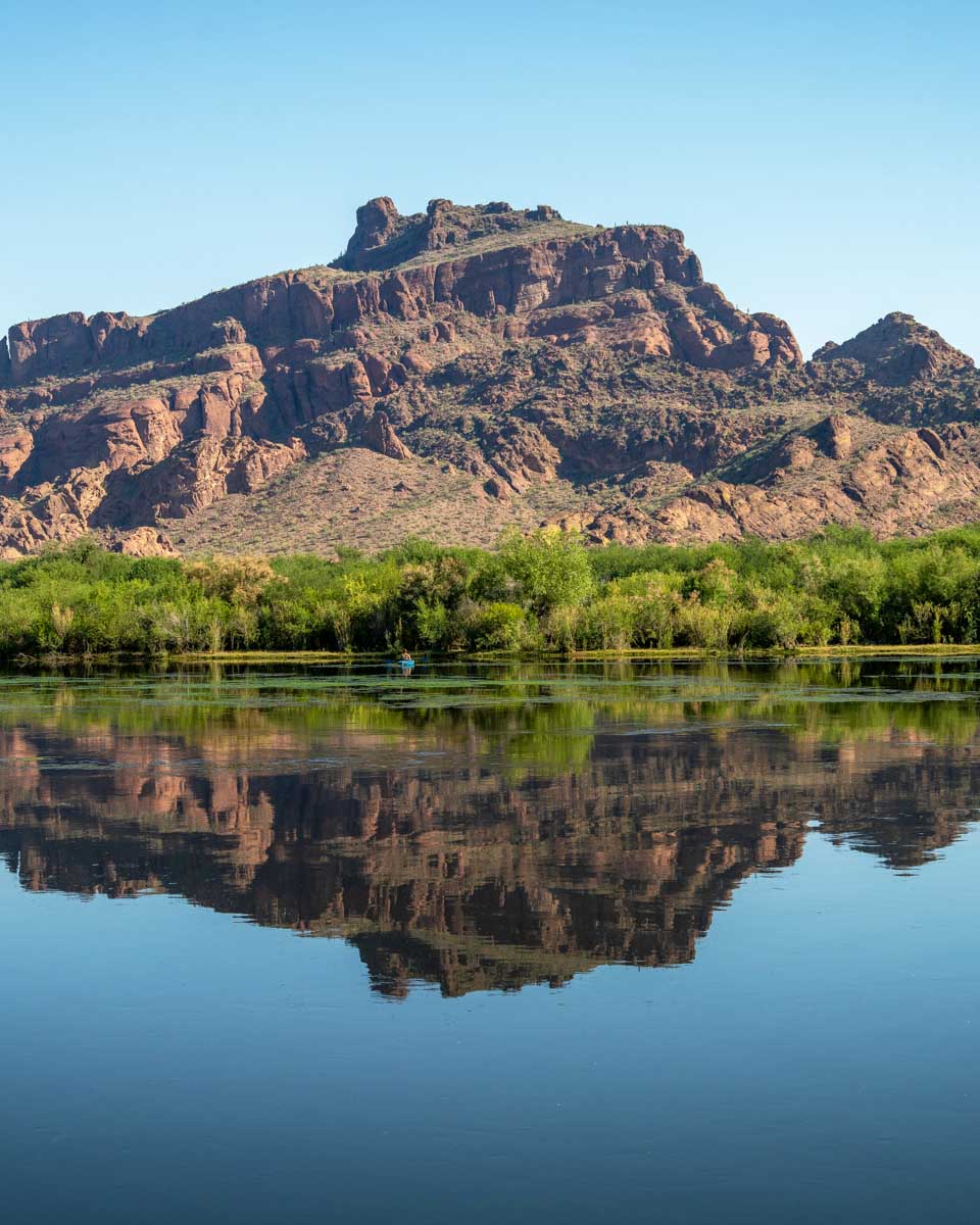 Red Mountain and the Salt River near Phoenix Arizona