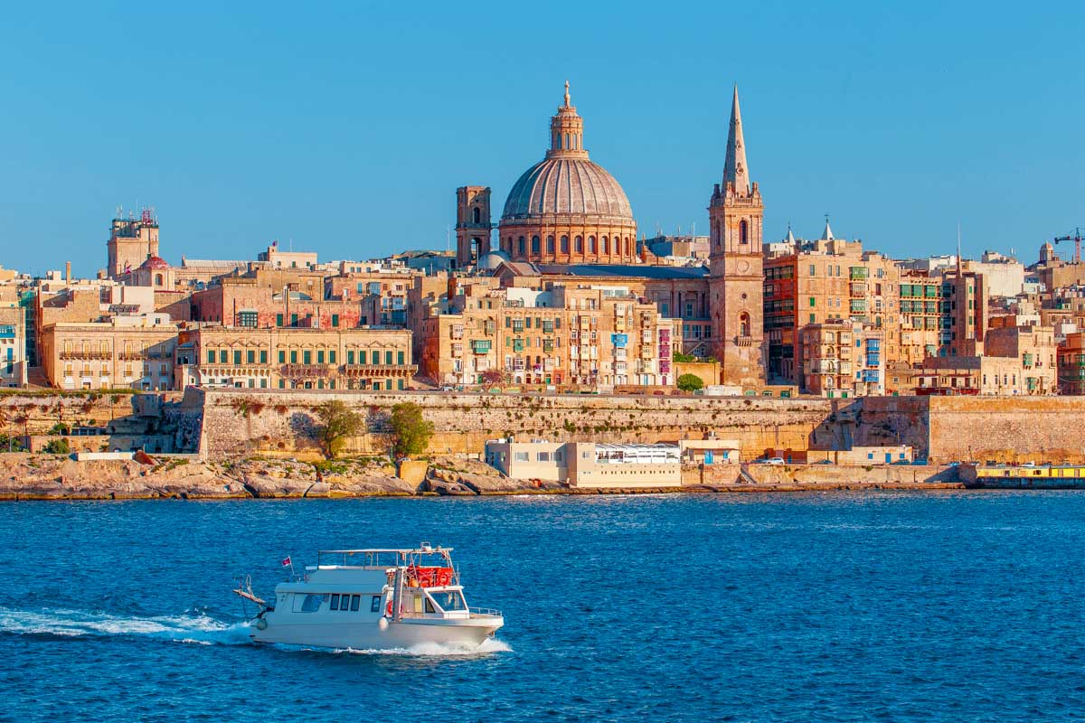 Skyline view of Valletta Malta