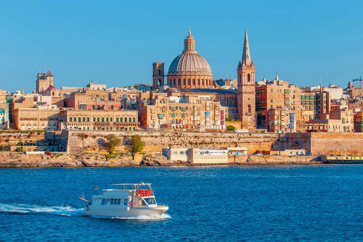 Skyline view of Valletta Malta
