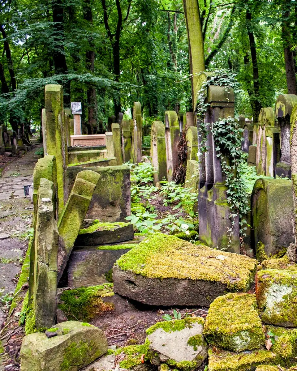 The Old Jewish Cemetery in Kazimierz Krakow Poland