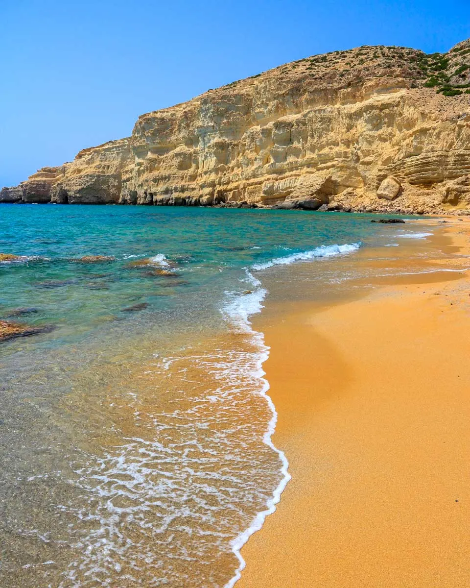 The Red Beach near Matala Crete Greece