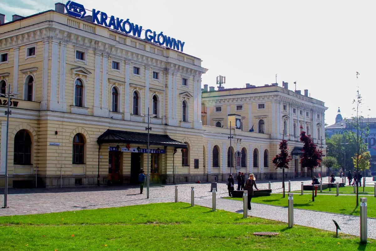 The train station in Krakow Poland