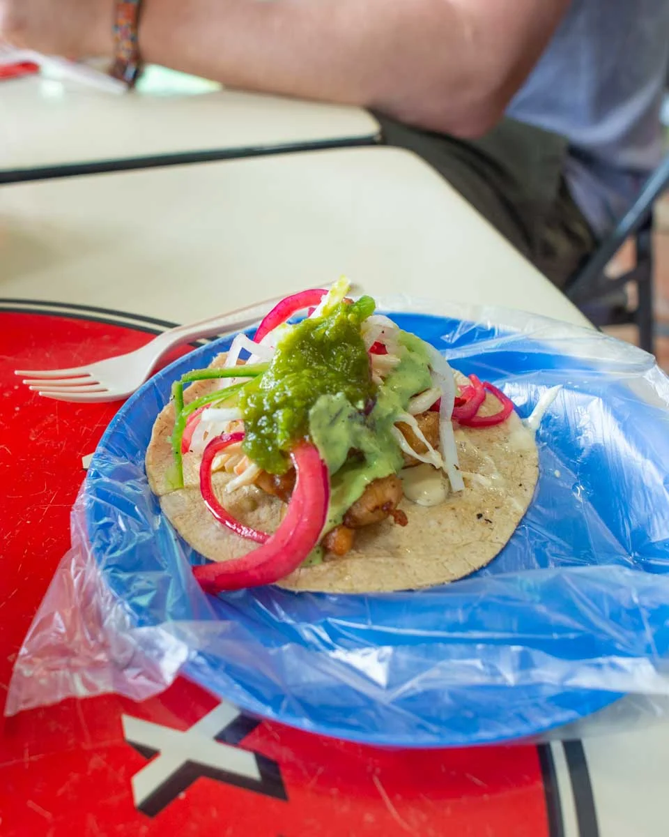 A-taco-eaten-on-a-food-tour-in San Diego California