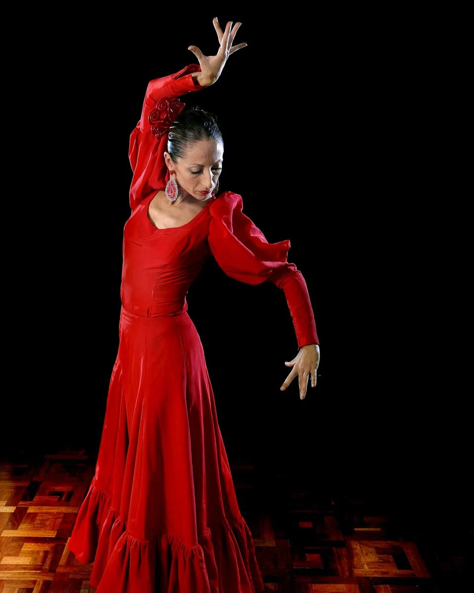 A-woman-dancing-flamenco-in-Cordoba-Spain