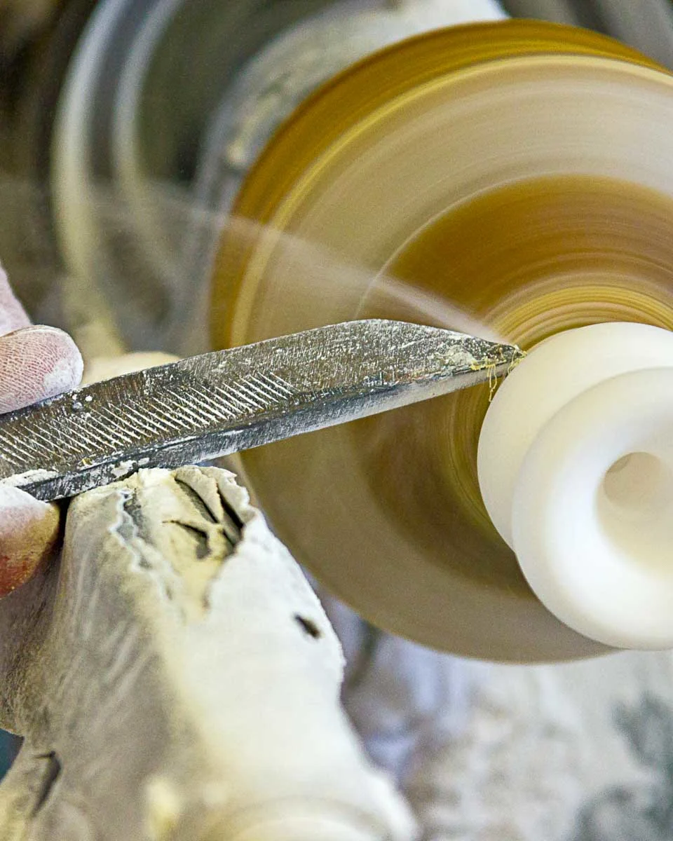 Alabaster making workshop in Volterra Italy on a a tour from Livorno