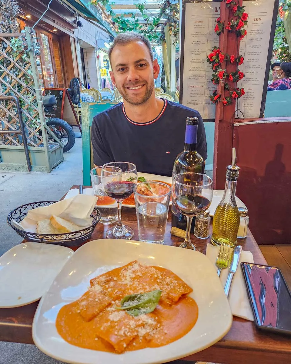 Daniel-enjoys Italian food in Melbourne Australia