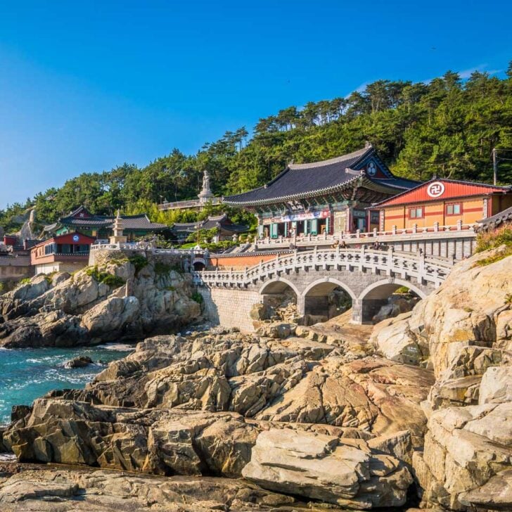 Haedong Yonggungsa Temple seen on a tour of Busan South Korea