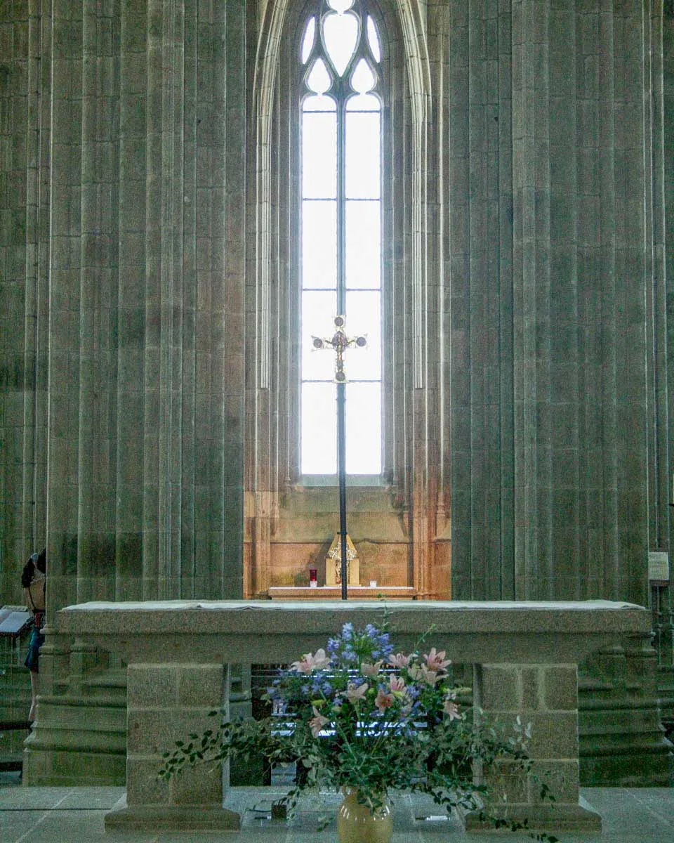 Inside Mont Saint Michel seen on a tour in France