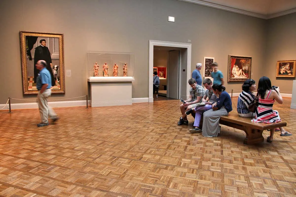 Inside the Art Institute of Chicago on a tour in Chicago Illinois
