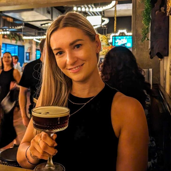 Bailey-enjoys-a-cocktail-while-out-in-Perth Australia