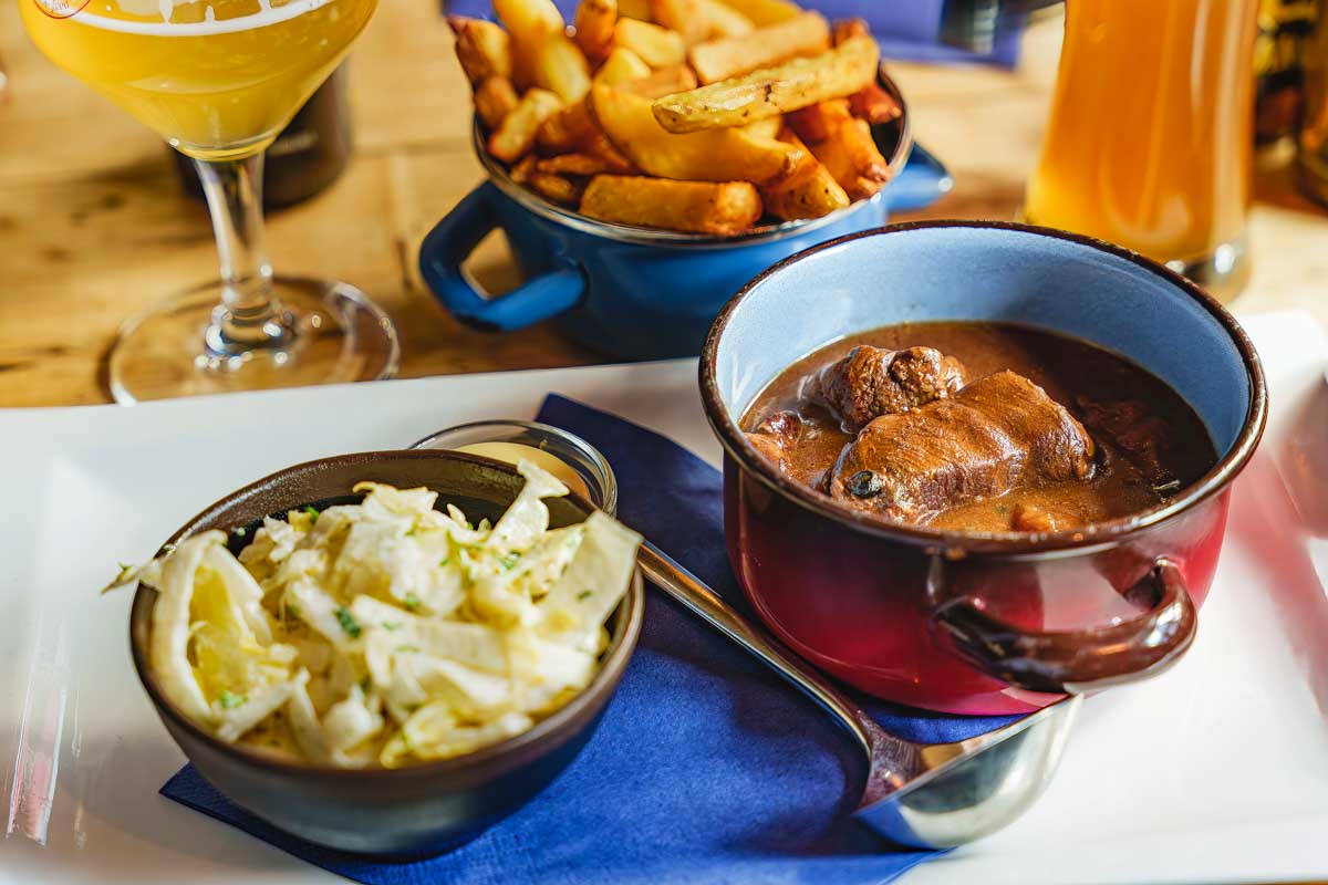 Belgian food eaten in Brussels Belgium