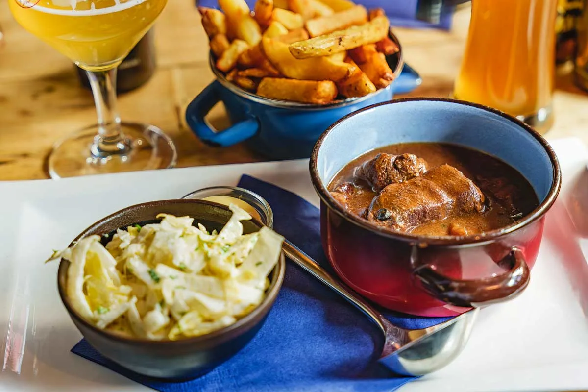 Belgian food eaten in Brussels Belgium