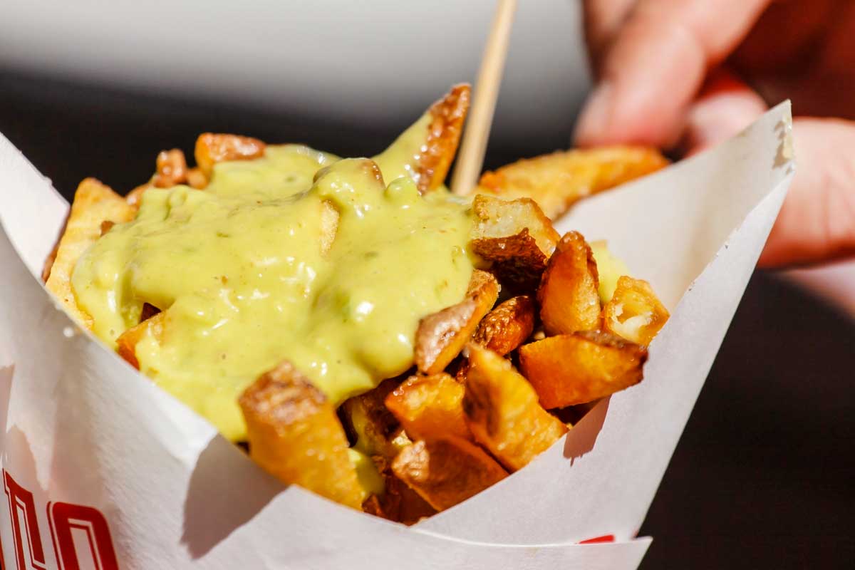 Belgian frites eaten in Brussels Belgium