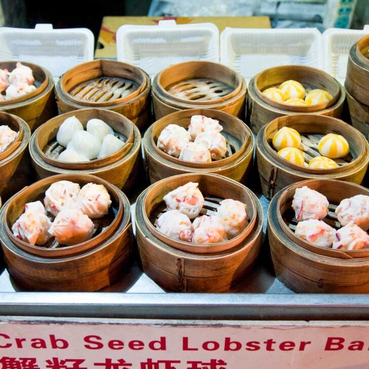 Food for sale on Wangfujing Pedestrian Street in Beijing China