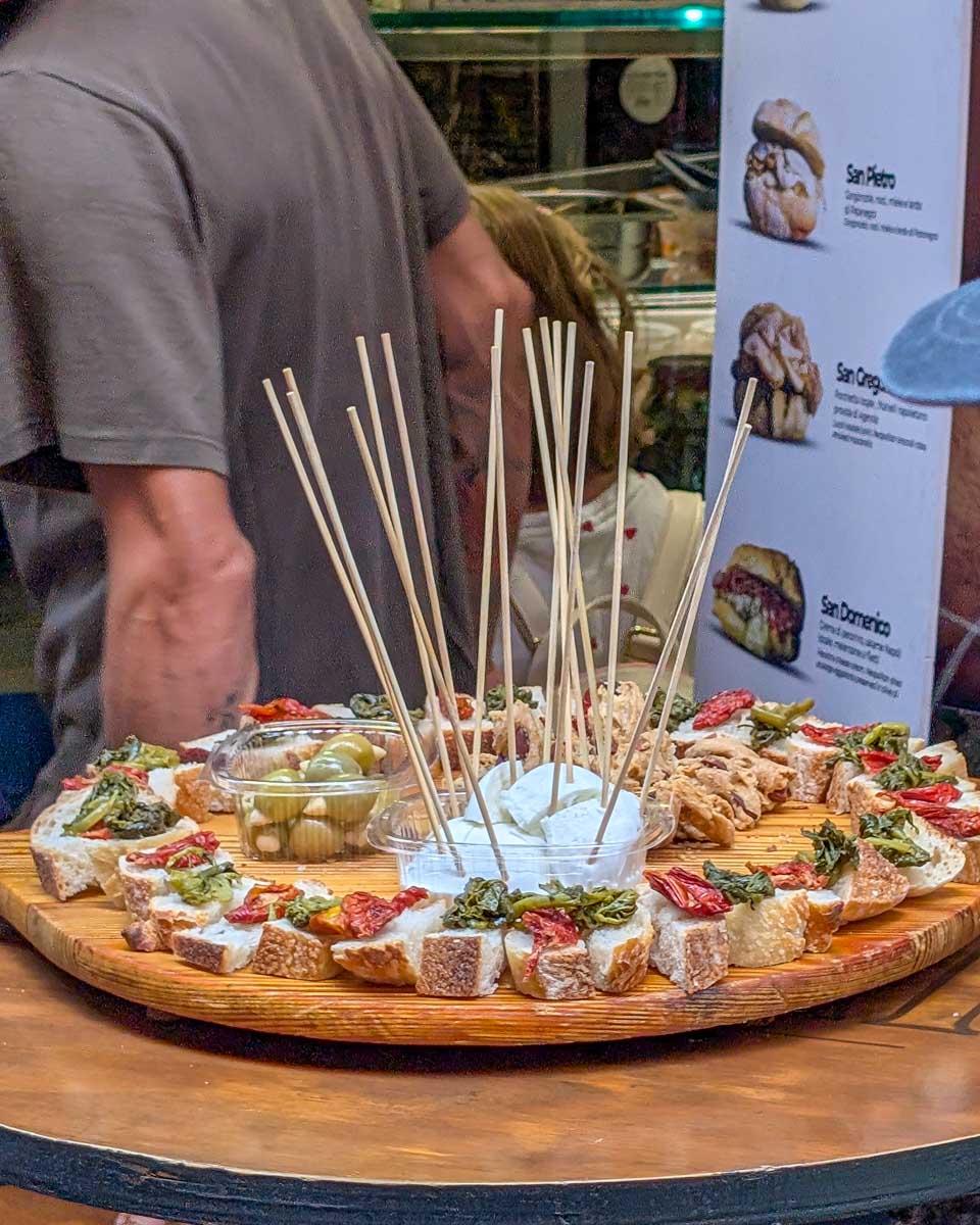 Food in the Spanish Quarter of Naples Italy