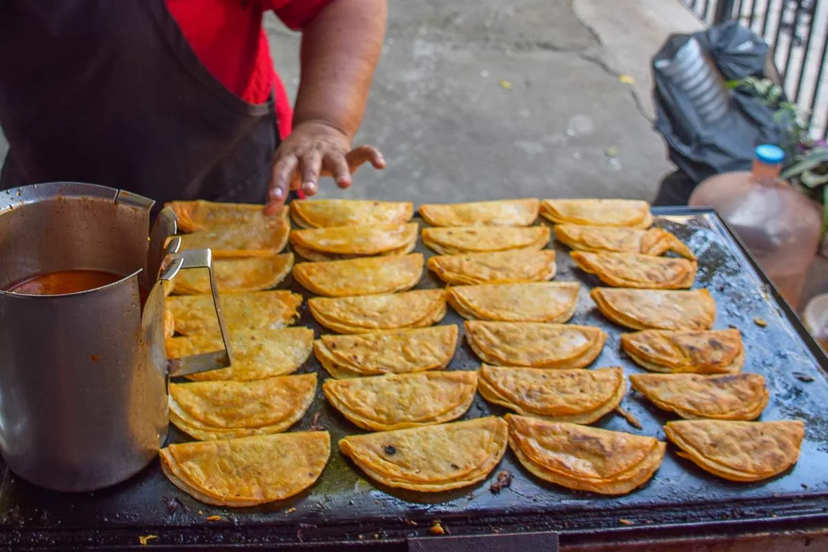 Fried-tacos-on-a-food-tour-in-Puerto Vallarta Mexico