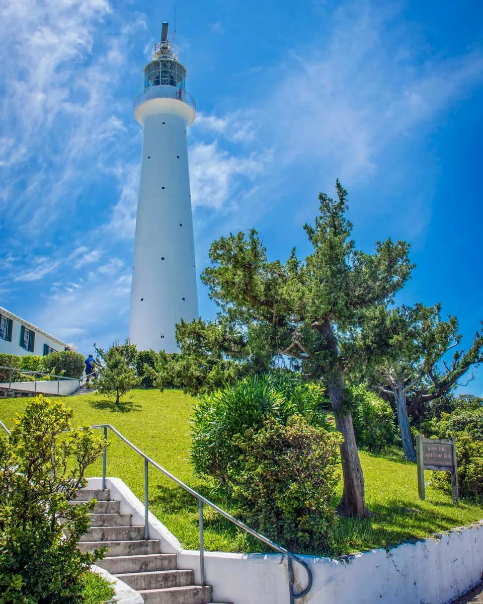 Gibb&rsquo;s Hill Lighthouse seen on a tour of Bermuda