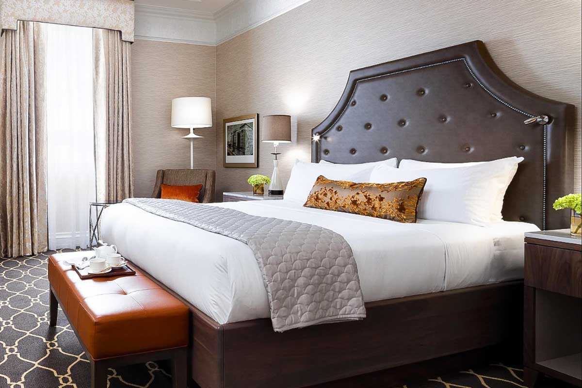 Hotel room at the Fairmont Palliser in Calgary, Alberta