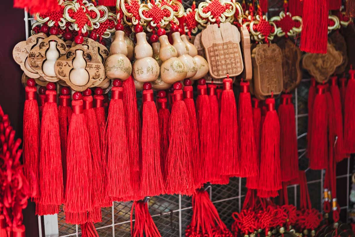 Items for sale on Wangfujing Street in Beijing China
