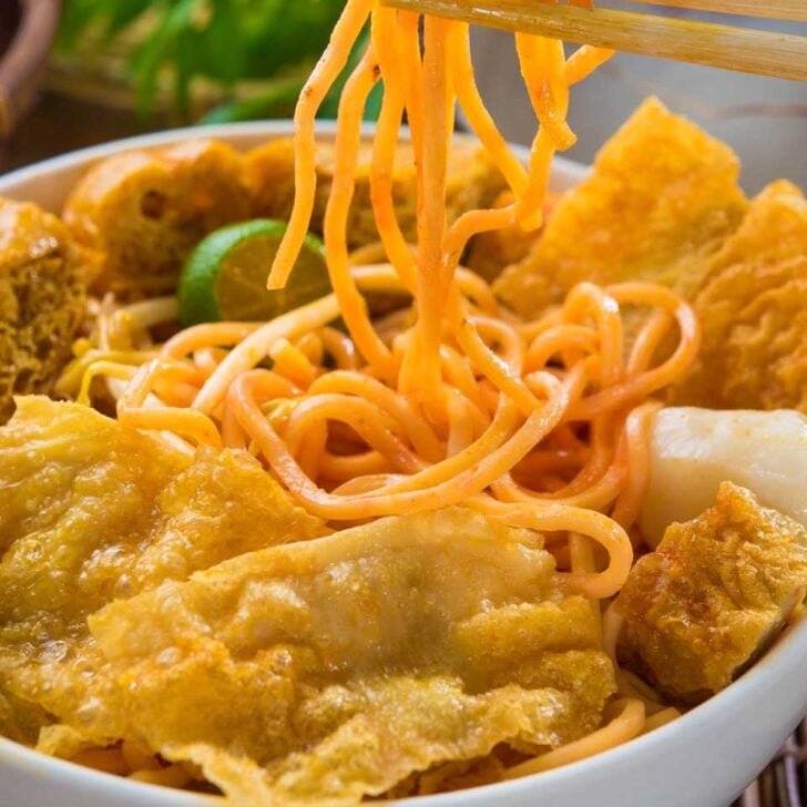 Laksa eaten on a food tour in Singapore