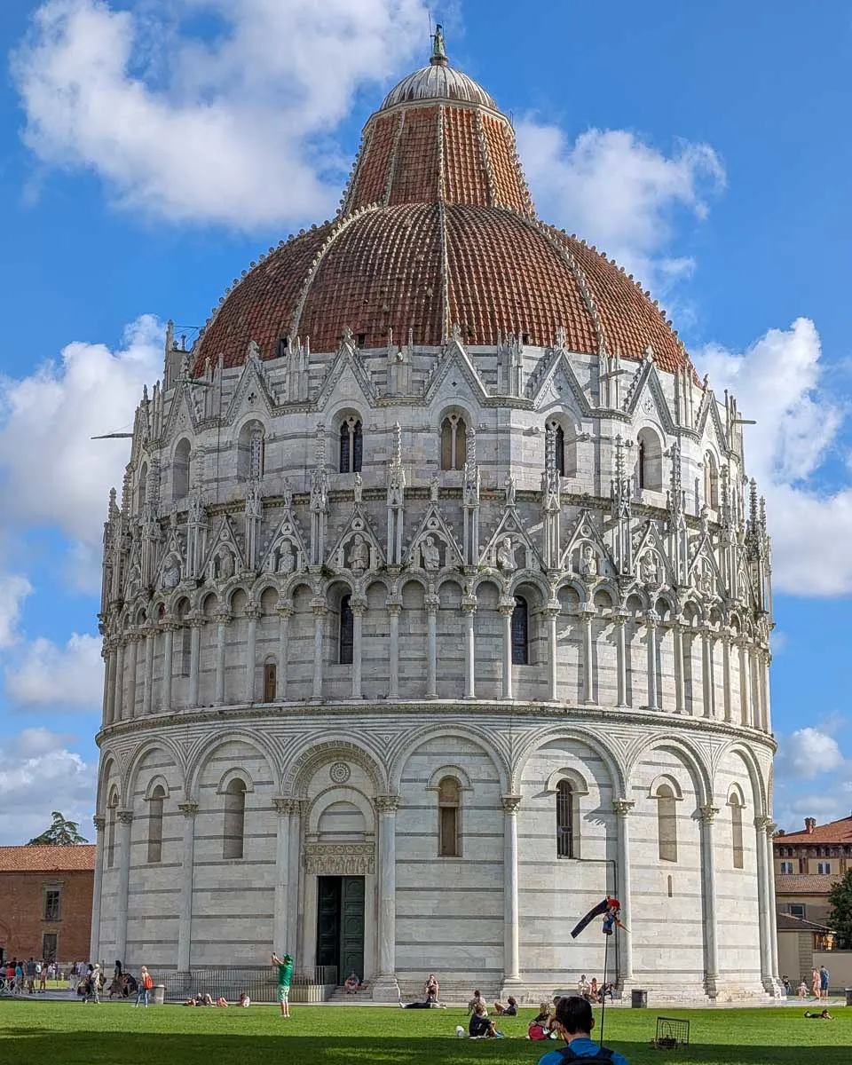 Pisa-Baptistery-of-St.-John-Battistero-di-San-Giovanni-in-Pisa-Italy-on a tourfrom Florence