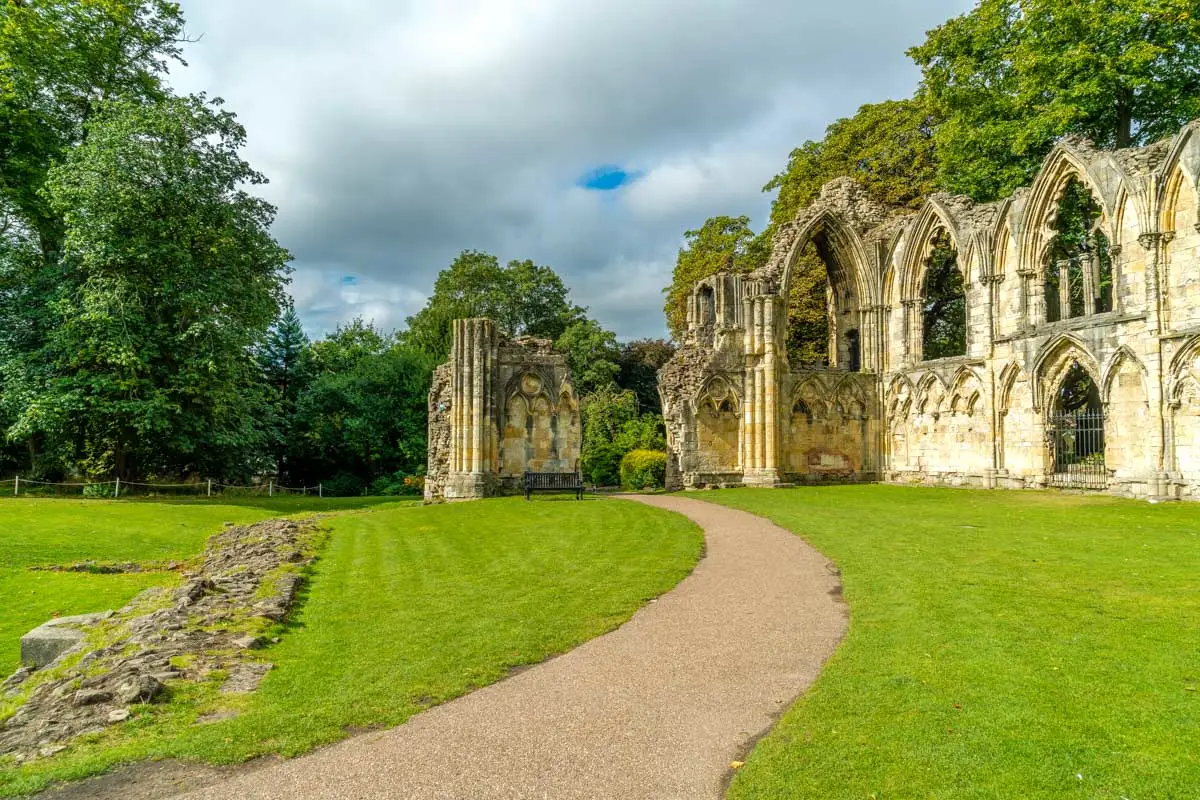 St. Mary's Abbey, museum garden in York United Kingdom