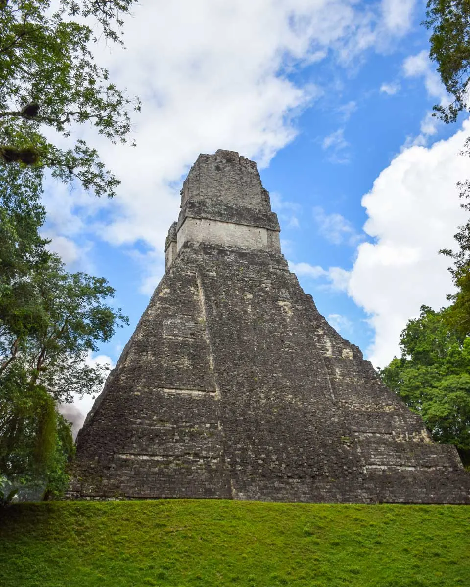 Tall-temple-in-Tikal on a tour from Belize