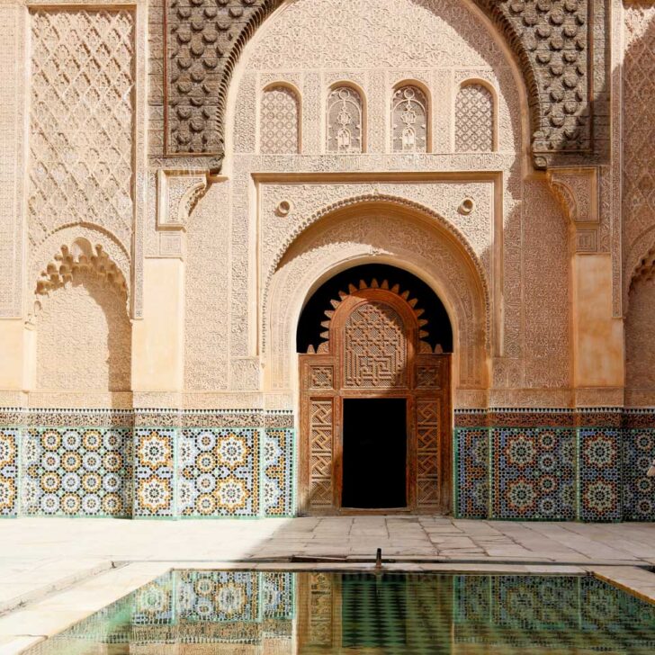 The Ben Youssef Madrasa in Marrakech Morocco