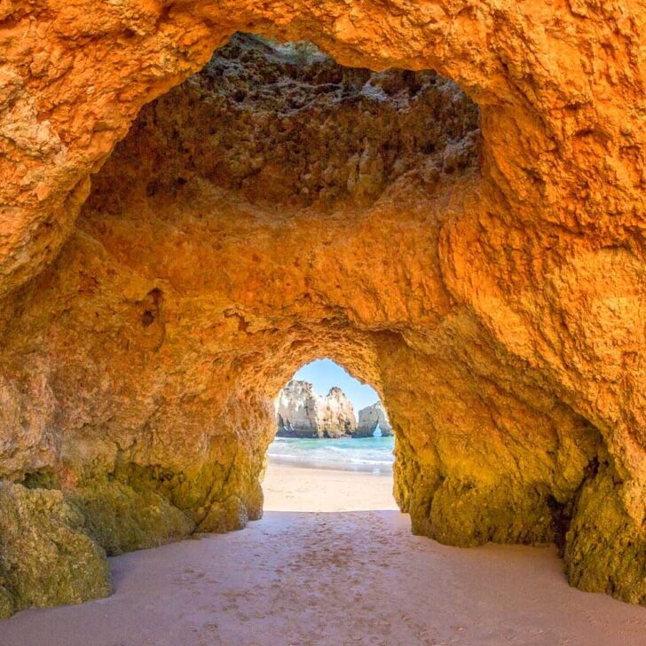 The-Benagil-Caves-seen-on-a-tour-from Faro Portugal