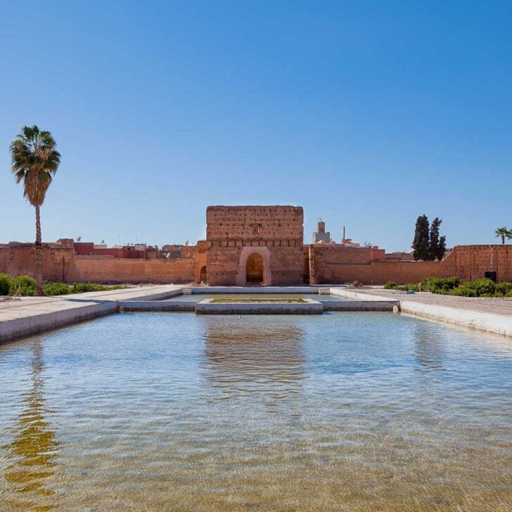 The El Badi Palace seen in Marrakech Morocco 1