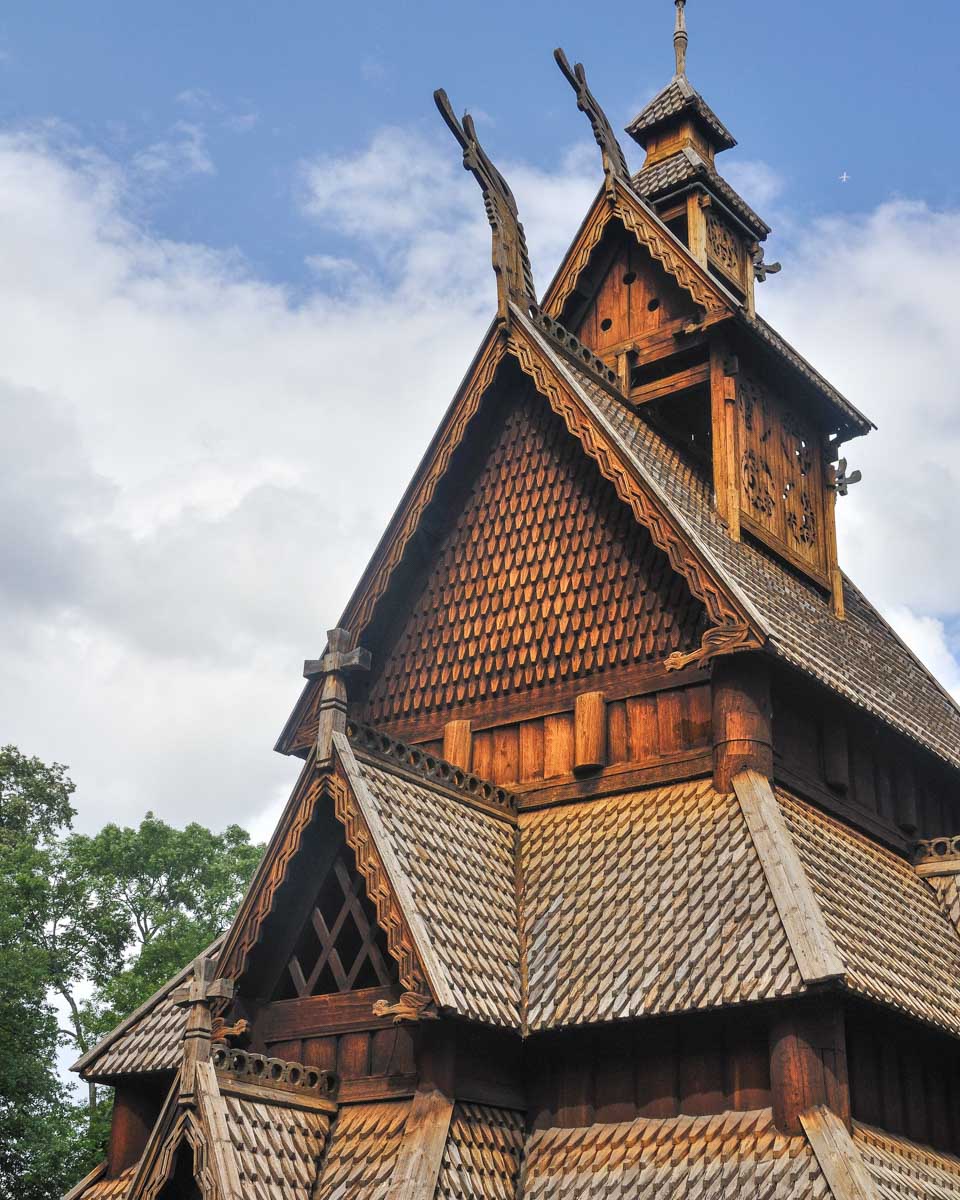 The Gol stave church in Folks museum Oslo Norway