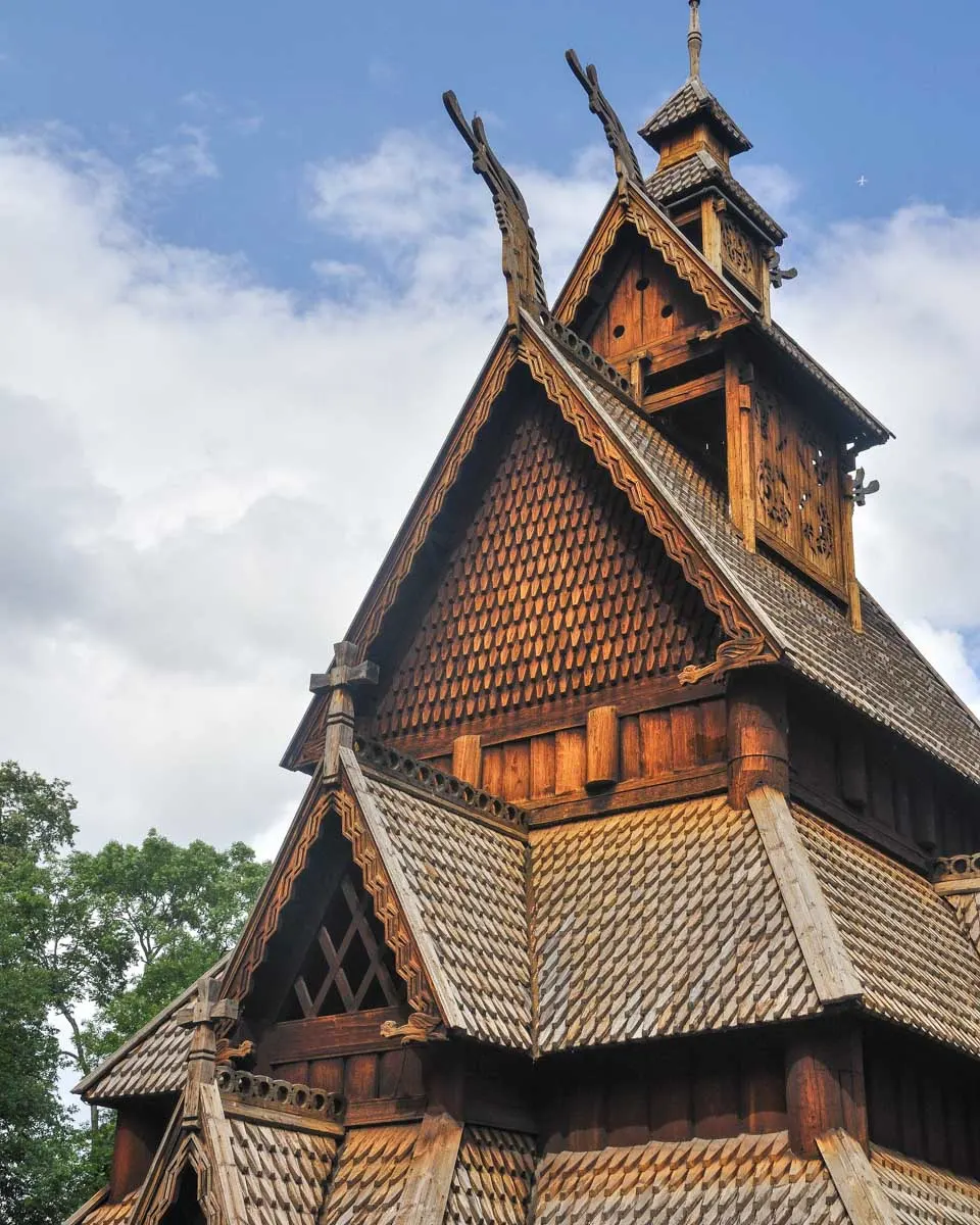 The Gol stave church in Folks museum Oslo Norway
