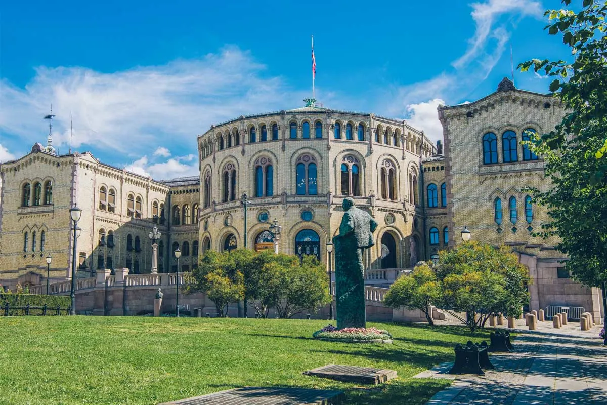 The Parliament Building in Oslo Norway