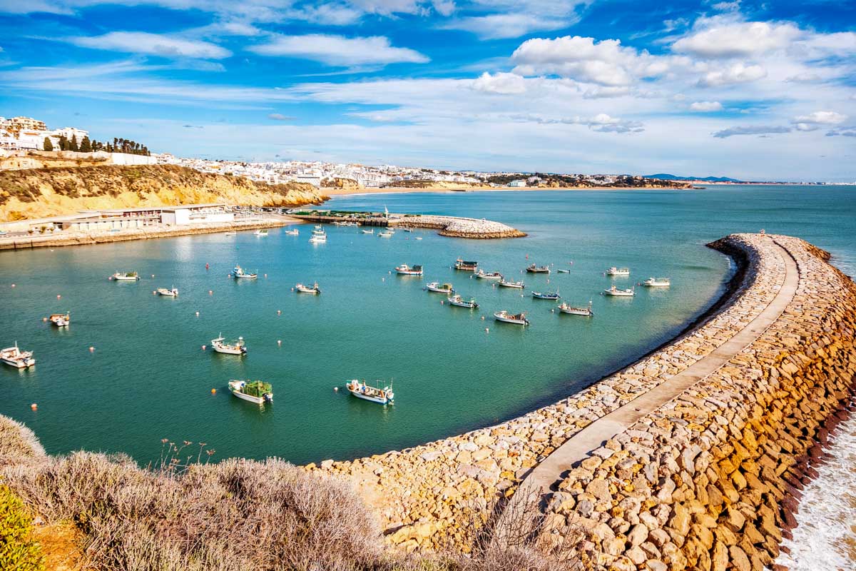 The fishing port in Albufeira Portugal