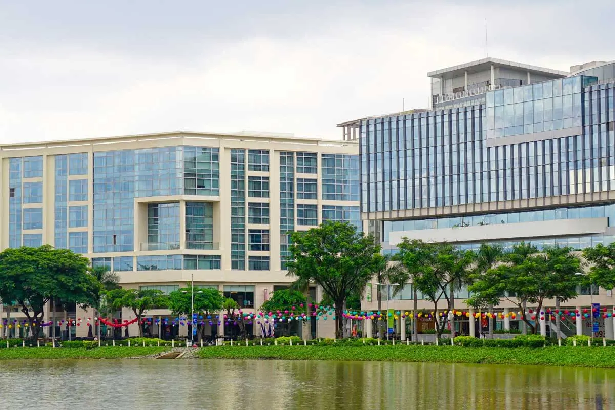 Modern buildings at Phu My Hung District 7 Ho Chi Minh Vietnam